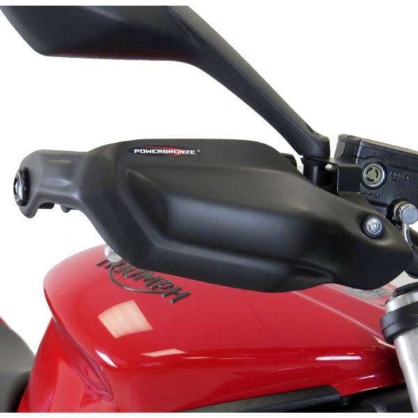 Coppia paramani PowerBronze nero opaco Triumph Street Triple 765S 2017-2019