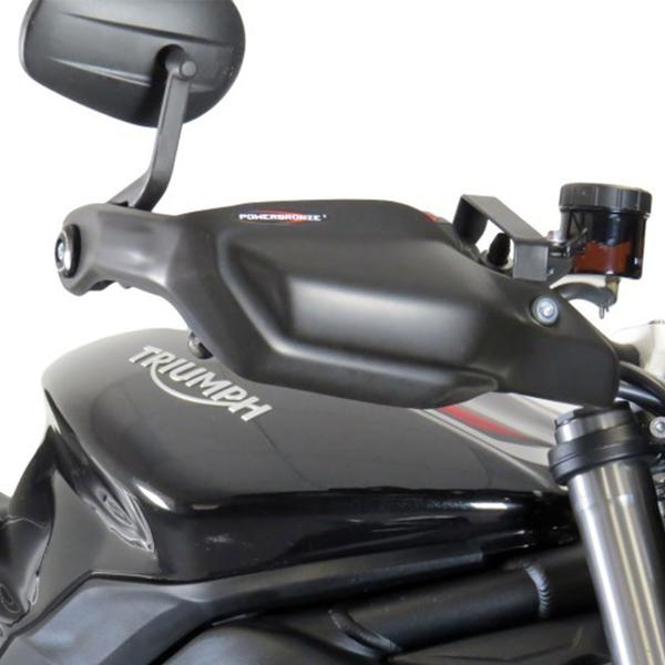Coppia paramani PowerBronze nero opaco Triumph Street Triple 765RS 2020-2024