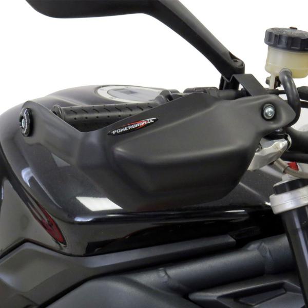 Coppia paramani PowerBronze nero opaco Triumph Street Triple 675R 2013-2016