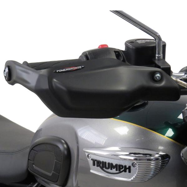 PowerBronze matte black handguards Triumph Bonneville T120 2016-2024