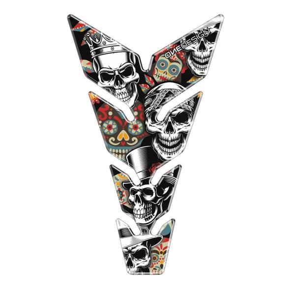 Puig Black Skull Party Tank Pad