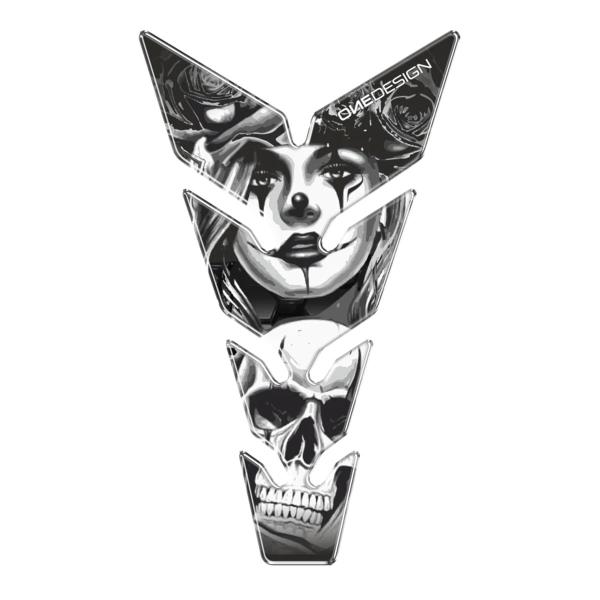 Puig Black Skull & Poker Tank Pad