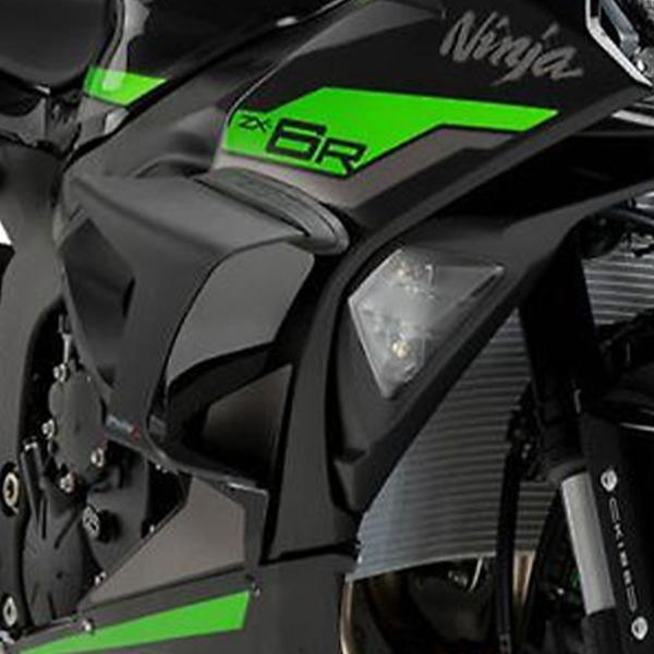 Ali laterali Puig Nero Opaco Kawasaki Ninja ZX6R 2024-2025