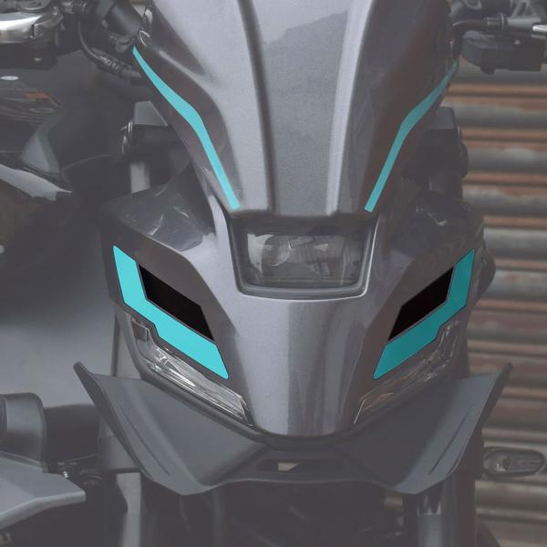 Adesivi Faro anteriore ciano mezzanotte Yamaha MT09 2024-2025