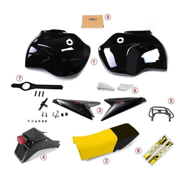 Unit Garage 40th black/yellow Tank/seat cover kit BMW R120G/S R 2004-2007