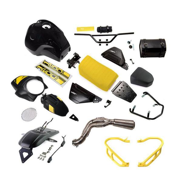 Unit Garage 40th black/yellow Tank/seat/exhaust kit BMW RnineT Scrambler