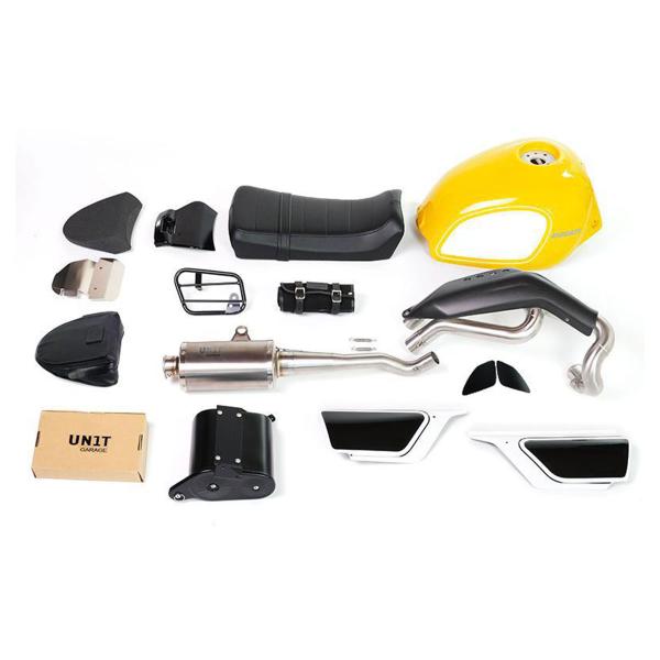 Kit serbatoio/sella/scarico livello carburante Unit Garage giallo Ducati Desert Sled 800 2017-2024