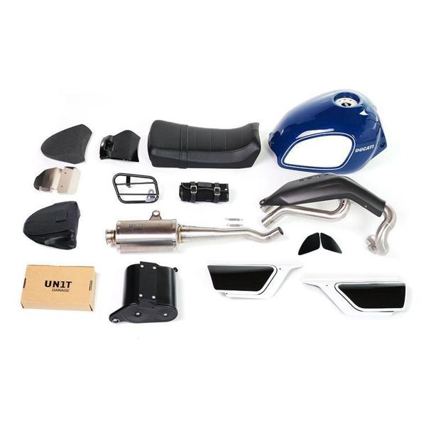 Unit Garage blue Tank/seat/exhaust kit Ducati Scrambler 400/800 2015-2022