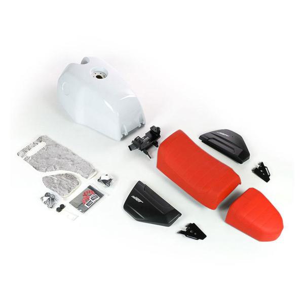 Unit Garage white Fuel Tank/orange saddle BMW RnineT Scrambler