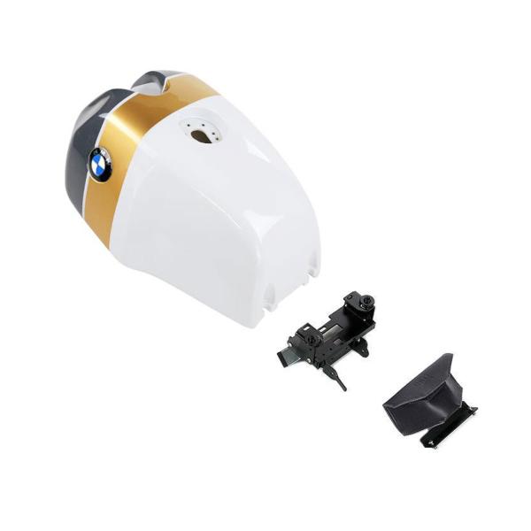 Unit Garage white Fuel Tank/black bag BMW RnineT Scrambler