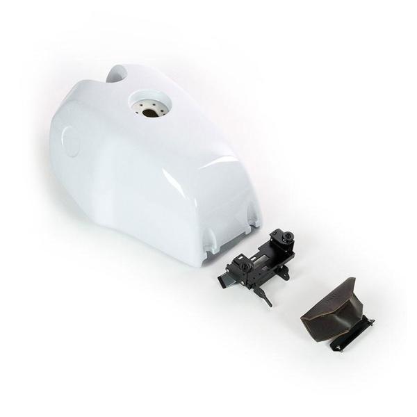 Unit Garage white Fuel Tank/brown bag BMW RnineT Scrambler