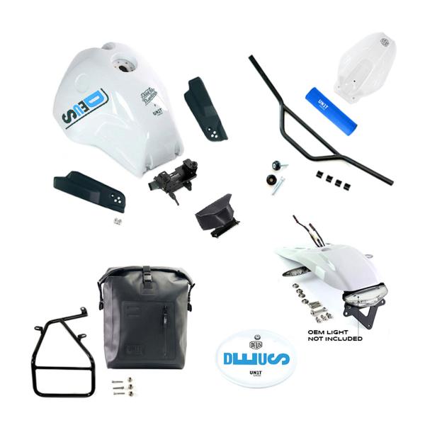 Unit Garage Deus Enduro white/black Tank kit BMW RnineT Urban GS - High exhaust Euro3/4