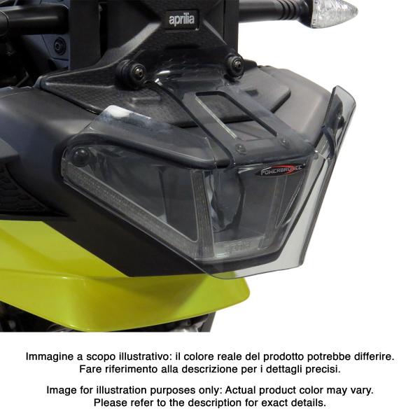 Lente coprifaro con supporti PowerBronze fume chiaro Aprilia Tuareg 660 2021-2024