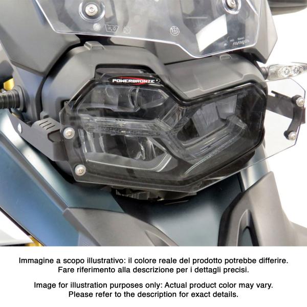 Lente coprifaro con supporti PowerBronze fume chiaro BMW F750GS 2018-2024