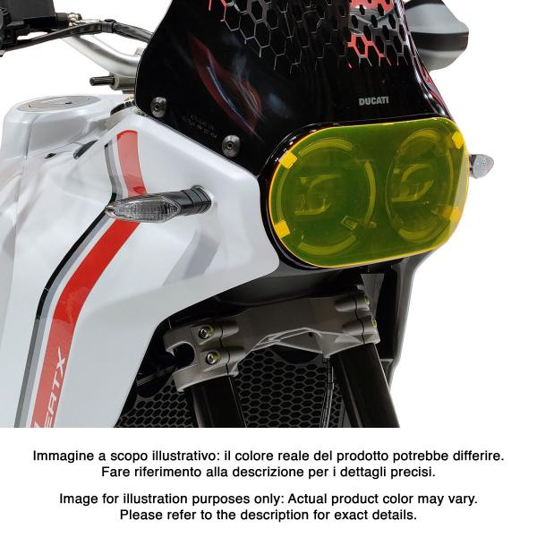 Lente coprifaro PowerBronze fume chiaro Ducati DesertX/Rally 2022-2025