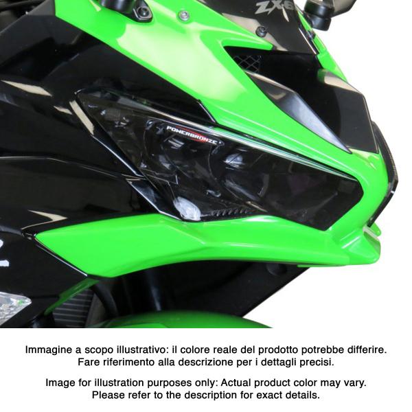 PowerBronze dark smoked headlight protector Kawasaki ZX6R 636 2019-2020