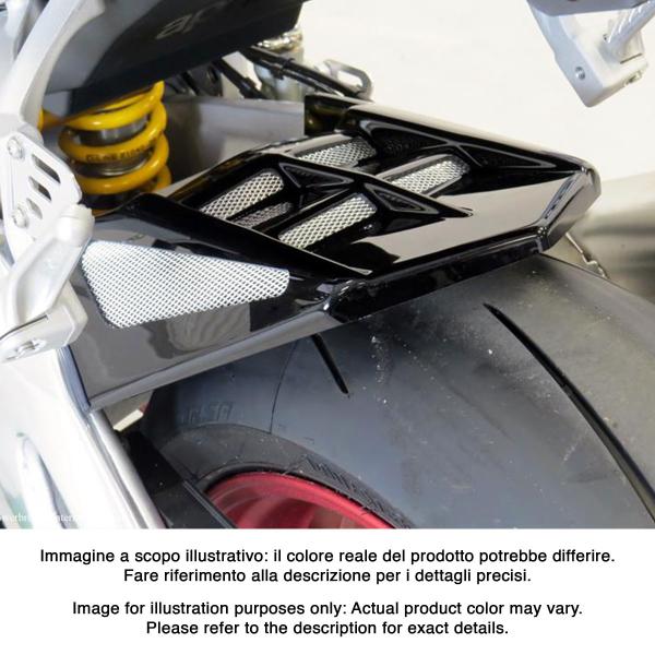 Powerbronze rear hugger carbon look with silver mesh Aprilia RSV4 1100 Factory ABS 2019-2020