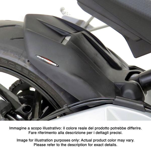 Powerbronze rear hugger carbon look with silver mesh Aprilia RS660/Extrema 2020-2025