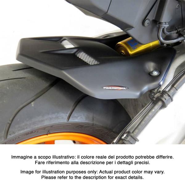 Parafango posteriore corto Powerbronze nero lucido con griglia argento Honda CBR1000RR 2012-2016