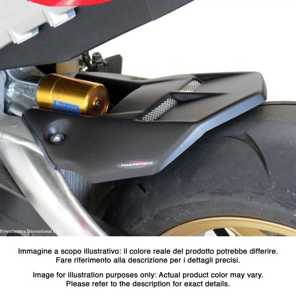 Parafango posteriore corto Powerbronze nero lucido con griglia argento Honda CBR1000RR 2017-2019