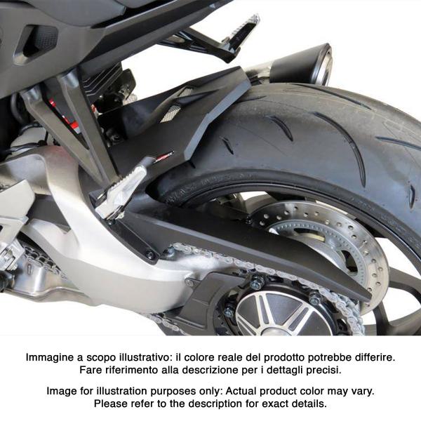 Parafango posteriore corto Powerbronze carbon look con griglia argento Honda CB1000R 2018-2025