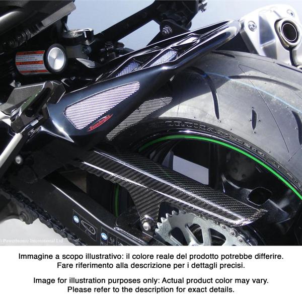 Powerbronze rear hugger carbon look with silver mesh Kawasaki Z800 2013-2016