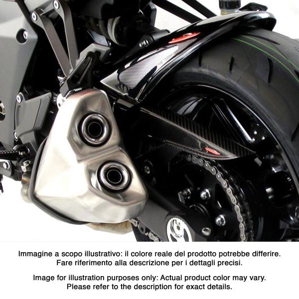 Powerbronze rear hugger carbon look with silver mesh Kawasaki Z1000 2014-2020