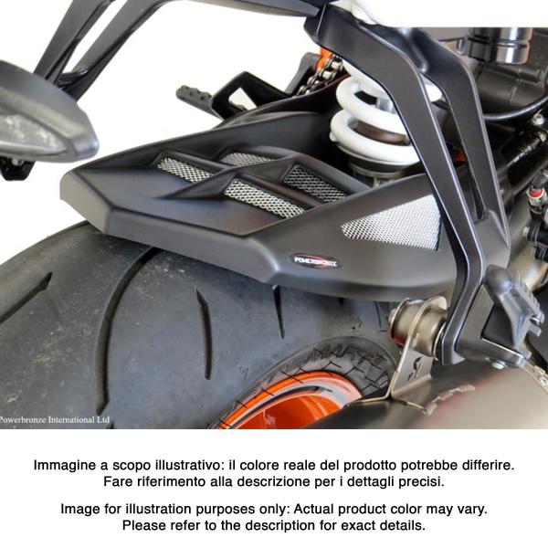 Powerbronze rear hugger carbon look with silver mesh KTM Super Duke 1290GT 2016-2024