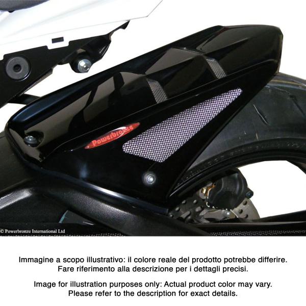 Powerbronze rear hugger gloss black with silver mesh Suzuki GSXR1000 2009-2016