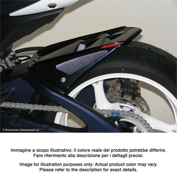 Powerbronze rear hugger gloss black with silver mesh Suzuki GSXR600 2011-2016