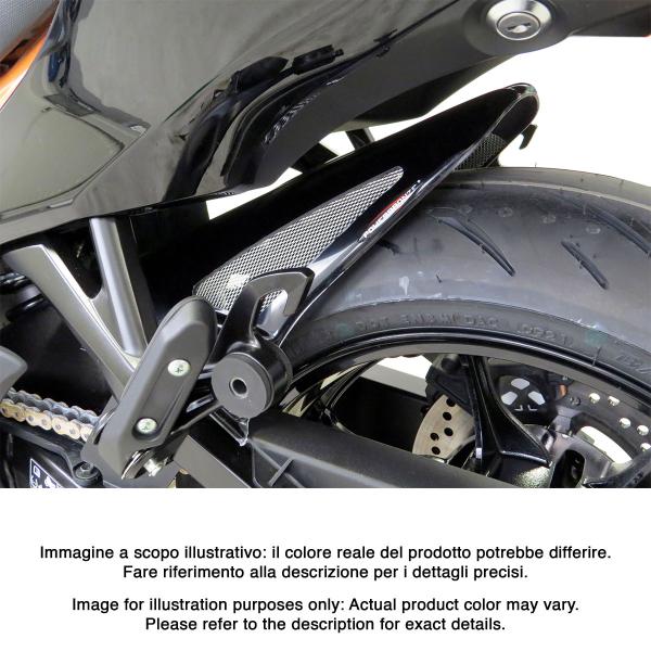 Powerbronze rear hugger gloss black with silver mesh Suzuki GSXR1300 Hayabusa 2021-2024