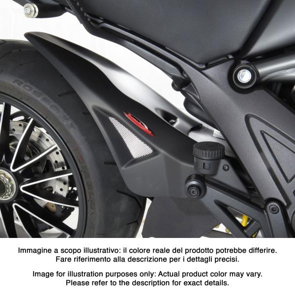 Powerbronze rear hugger matt black with silver mesh Ducati Diavel 1200 2011-2018