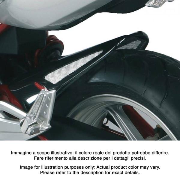 Powerbronze rear hugger gloss black with silver mesh Kawasaki ER6F 2006-2008