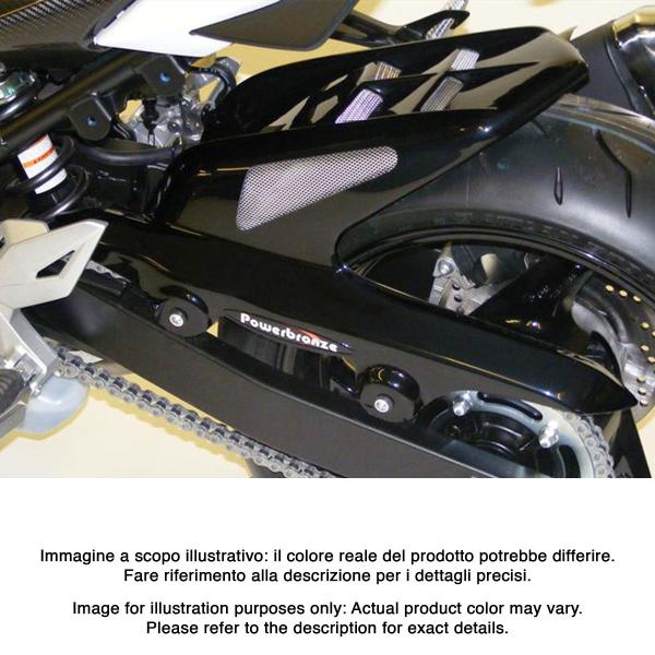 Powerbronze rear hugger carbon look with silver mesh Suzuki GSR750 2011-2016