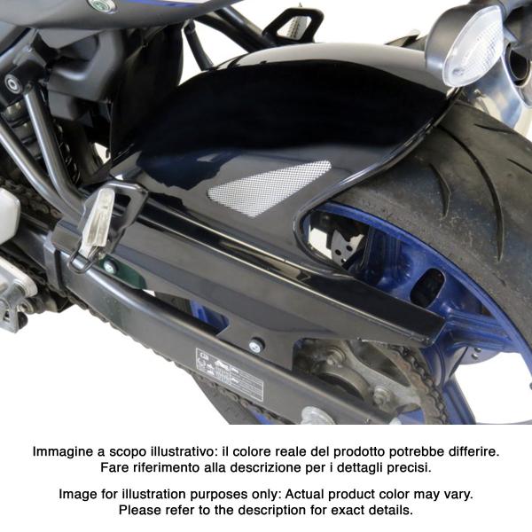 Powerbronze rear hugger gloss black with silver mesh Suzuki SV650X ABS 2018-2021