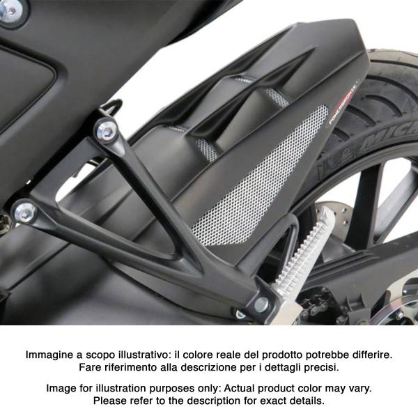 Powerbronze rear hugger matt black with silver mesh Yamaha XSR125 2021-2024