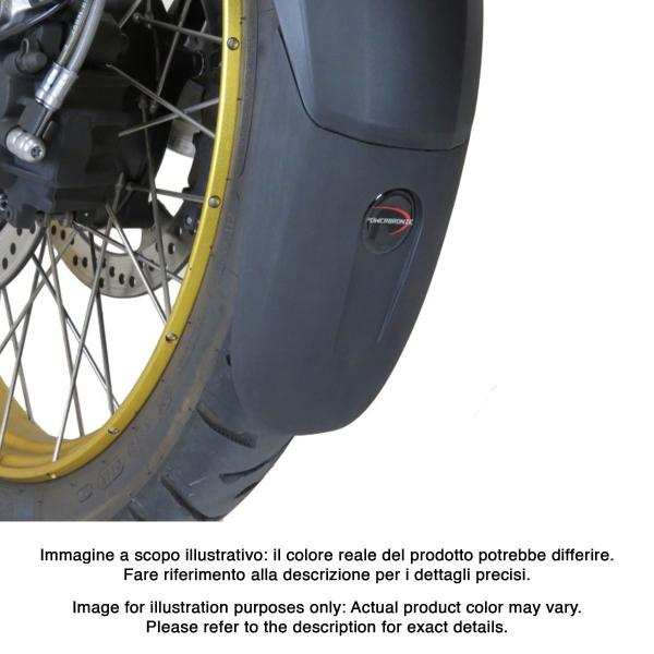 PowerBronze gloss black front mudguard extenders Honda CB125R Neo Sports Cafe 2018-2024