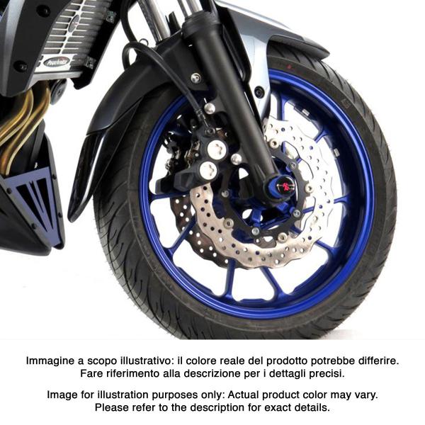 PowerBronze gloss black front mudguard extenders Yamaha MT07 2014-2017