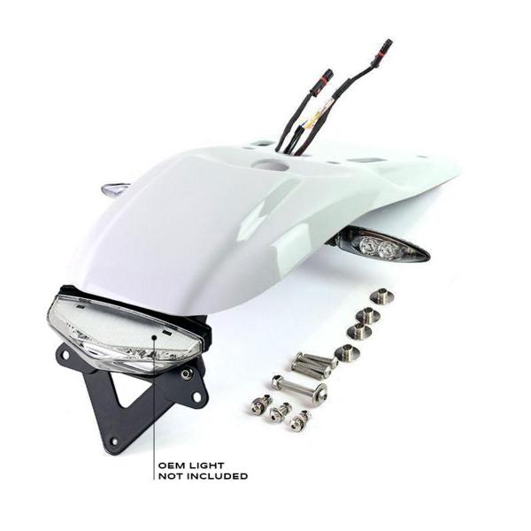 Unit Garage White Rear license plate holder mudguard BMW RnineT Racer