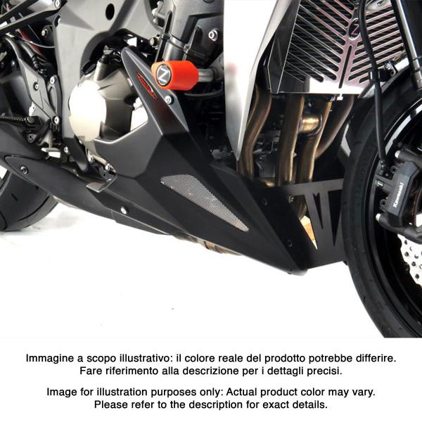 PowerBronze black with silver mesh Belly Pan Kawasaki Z1000 2010-2020