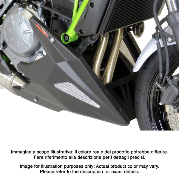 PowerBronze matt black with silver mesh Belly Pan Kawasaki Z650 2017-2025