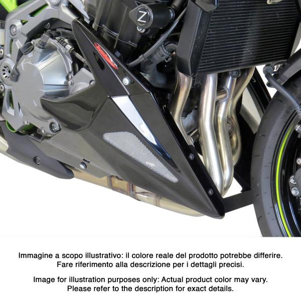 PowerBronze matt black with silver mesh Belly Pan Kawasaki Z900 2017-2019