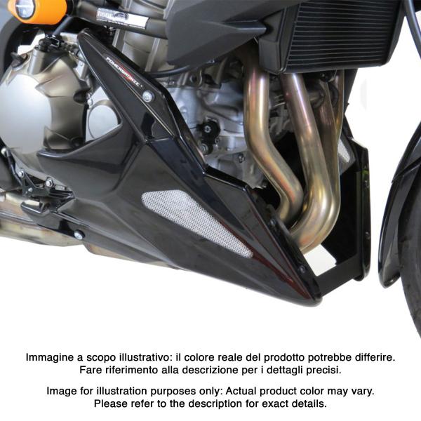 PowerBronze matt black with silver mesh Belly Pan Kawasaki Versys 1000 2019-2020