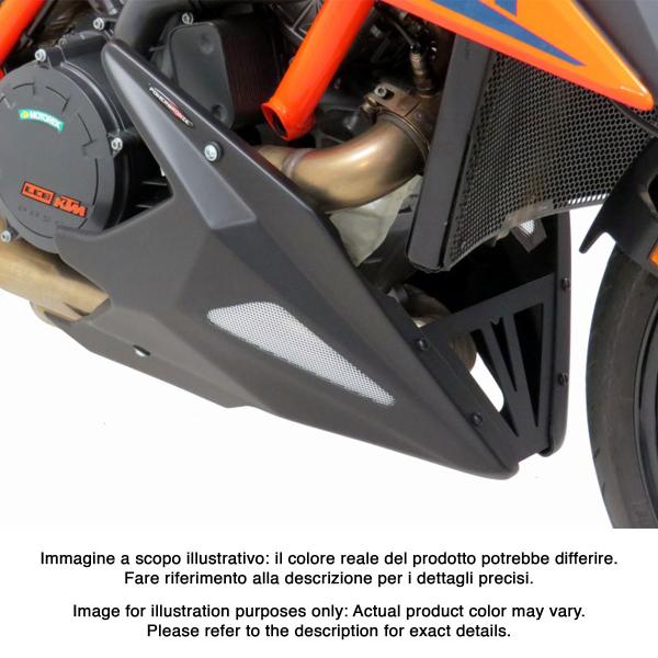 PowerBronze matt black with silver mesh Belly Pan KTM Super Duke 1390R 2024