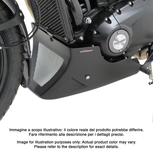 PowerBronze matt black with silver mesh Belly Pan Triumph Scrambler 400X 2024