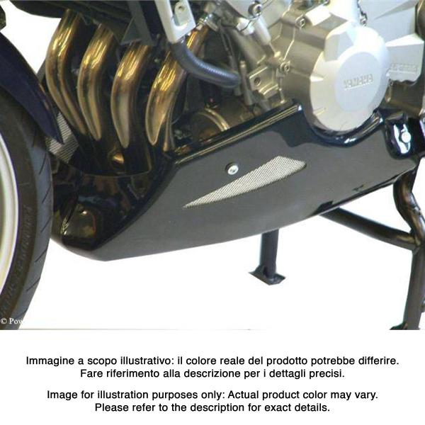 PowerBronze black with silver mesh Belly Pan Yamaha FZ6 S2 ABS 2007-2010