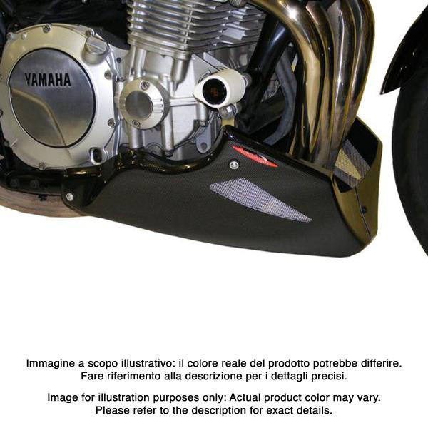 PowerBronze black with silver mesh Belly Pan Yamaha XJR1300 2007-2014