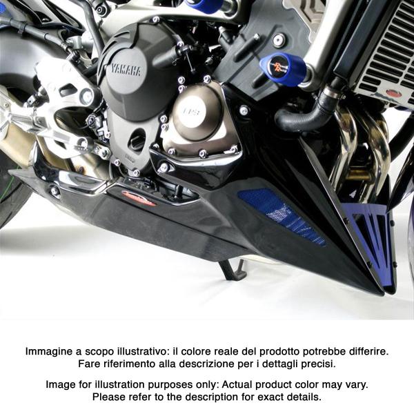 PowerBronze black with silver mesh Belly Pan Yamaha MT09 2013-2016
