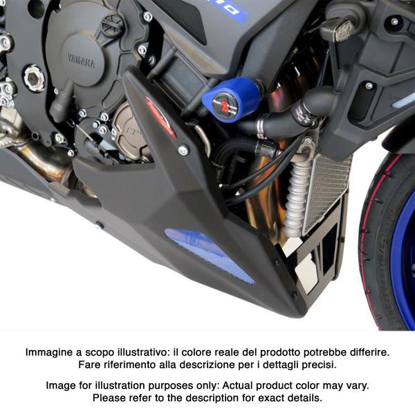 PowerBronze black with blu mesh Belly Pan Yamaha MT10 2016-2024
