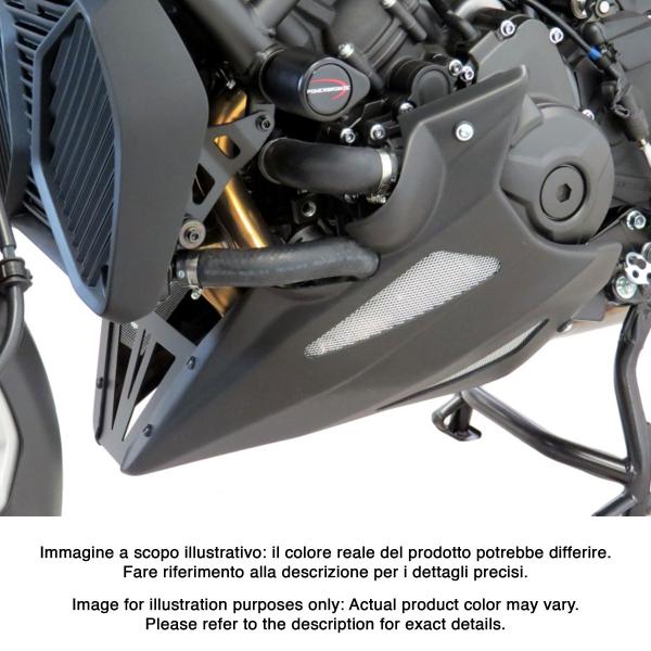 PowerBronze gloss black with silver mesh Belly Pan Yamaha Niken/GT 2018-2024